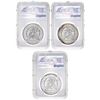 Image 3 : Group of (3) NGC Graded Morgan Silver Dollars, 1887 // 1896,