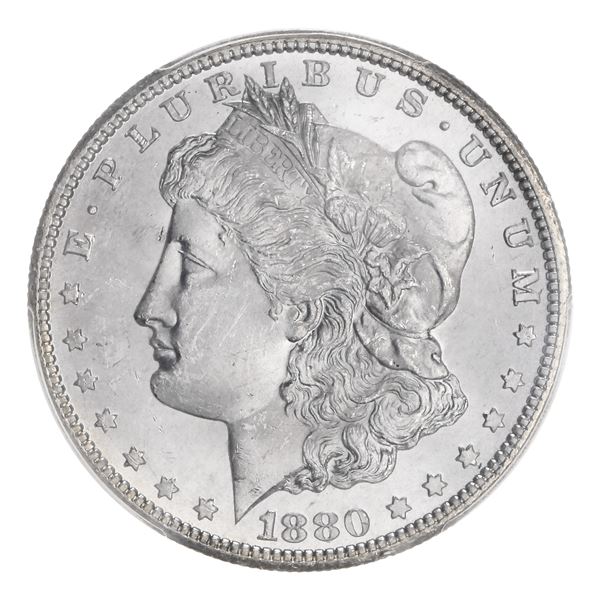 1880-CC, $1 Morgan Silver Dollar, MS63,