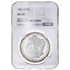 Image 2 : 1883-CC $1 Morgan Silver Dollar NGC MS64,