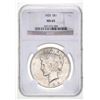 Image 2 : 1925 $1 Peace Silver Dollar NGC MS65,