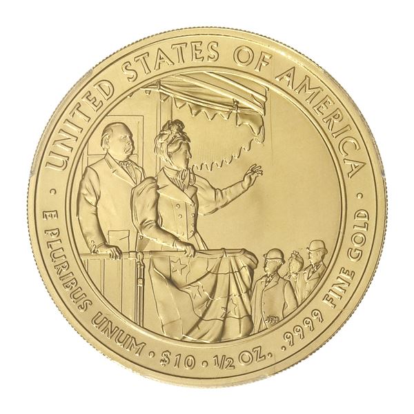 2012-W $10 Frances Cleveland 2nd First Strike Gold Coin PCGS MS70,