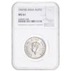 Image 2 : Group of (2) India Rupee NGC Graded Coins,