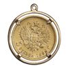 Image 2 : Russia, 5 Rubles, Nicholas II, Uncirculated Gold Coin with Gold Bezel, 1899,