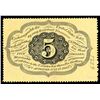 Image 2 : Fr. 1228 5 Cents First Issue, Perforated (Fr-1228),