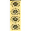 Image 2 : Fr. 1230 5 Cents First Issue Uncut Strip of 4 Notes (Fr-1230),