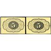 Image 2 : Fr. 1231 5 Cents First Issue Fractional Pair, No monogram (Fr-1231),