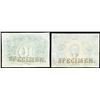 Image 2 : Fr. 1234 5& cent; Second Issue Uniface Obverse & Reverse Specimen Pair (Fr-1234),