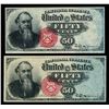 Image 1 : Fr. 1376 50& cent; Fourth Issue Fractional Pair (Fr-1376),