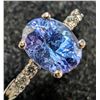 Image 2 : PLATINUM(2.93G), TANZANITE (0.6CT), DIAMOND (0.05CT)RING, SIZE 5.5, APPRAISED INSURANCE VALUE $2380
