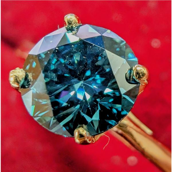 10K(1.34G), LAB BLUE DIAMOND (0.67CT)RING, SIZE 6.75,  SUGGESTED RETAIL  VALUE $2000