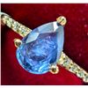 Image 3 : 10K(1.97G), SAPPHIRE (0.9CT), MOISSANITE (0.08CT)RING, SIZE 6.5, APPRAISED INSURANCE VALUE $1375
