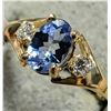 Image 2 : 10K(1.2G), TANZANITE (0.35CT), LAB DIAMOND (0.06CT)RING, SIZE 6.5, APPRAISED INSURANCE  VALUE $1800