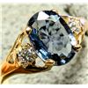 Image 1 : 10K(1.3G), SAPPHIRE (1CT), DIA (0.05CT)RING, SIZE 6.5, APPRAISED  INSURANCE VALUE $1700
