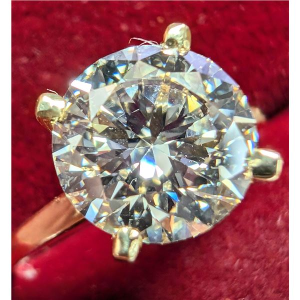 10K YELLOW GOLD 2G LAB DIAMOND 2.12CT  RING APPRAISED INSURANCE VALUE $5500