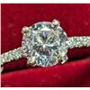 Image 2 : 14K WHITE GOLD 1.42G MOISSANITE 0.76CT RING (~SIZE 6.75) APPRAISED  INSURANCE VALUE $1575