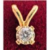 Image 1 : YELLOW GOLD MINI NATURAL DIAMOND PENDANT SUGGESTED RETAIL $350