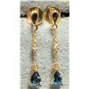Image 1 : SILVER GENUINE GEM AND DIAMOND EARRINGS, SUGGESTED RETAIL VALUE $200