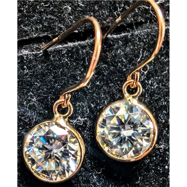10K(0.6G), MOISSANITE (1.6CT) EARRING , APPRAISED INSURANCE VALUE $900