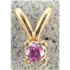 Image 1 : 14K(0.2G), LAB PINK DIAMOND (0.03CT) PENDANT, SUGGESTED RETAIL VALUE $350