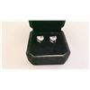 Image 2 : NEW 925S 2.0CT EACH HEART CUT SIMULATED DIAMOND(CZ) STUD EARRINGS, MOUNTED IN 925 STERLING SILVER
