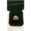 Image 1 : NEW 18K GOLD PLATED .8CT SIMULATED DIAMOND(CZ) CHANEL RING SET, SIZE 7