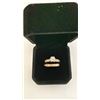 Image 2 : NEW 18K GOLD PLATED .8CT SIMULATED DIAMOND(CZ) CHANEL RING SET, SIZE 7