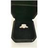 Image 1 : NEW 925S 2.0CT HEART CUT SIMULATED DIAMOND(CZ) TRINITY RING WITH PEAR SIDESTONES, SIZE 7, MOUNTED