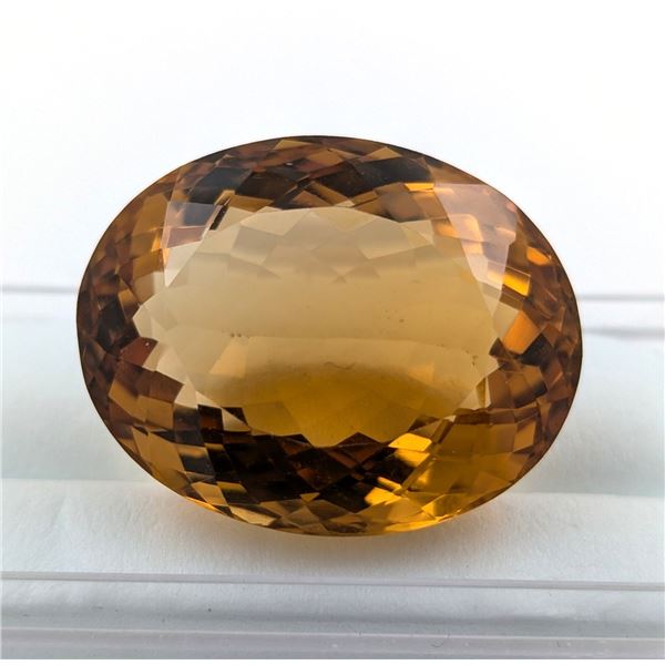 42.29 CT CERTIFIED MADEIRA CITRINE GEMSTONE ($4,229 APPRAISAL, APPRAISAL NOT GUARANTEED)