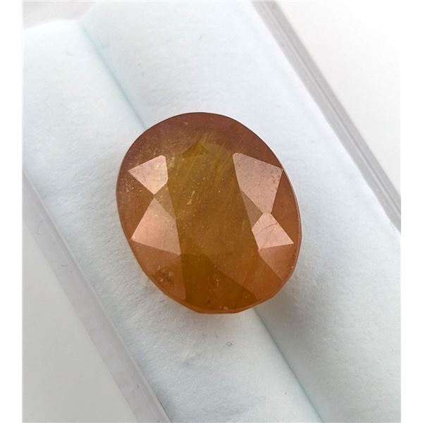 12.34 CT CERTIFIED YELLOW SAPPHIRE GEMSTONE ($18,510 APPRAISAL, APPRAISAL NOT GUARANTEED)