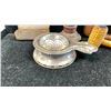 Image 3 : ASSORTED VINTAGE ITEMS INCLUDING; TRENCH LIGHTER, SILVER PLATED BRASS PLATE TEA STRAINER, PIPES &