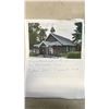 Image 4 : FRAMED PRINT BY BARBARA DASYTH TITLED "OLD LOG CHURCH WHITEHORSE YT" 8" X 10" WITH PHOTO OF