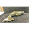 Image 2 : HAND CARVED INUIT SOAP STONE BELUGA WHALE 9"