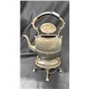 Image 2 : ANTIQUE COFFEE URN WITH 2 KEYS, POT, BASE & LIGHTING CHAMBER 15" X 10" X 6"