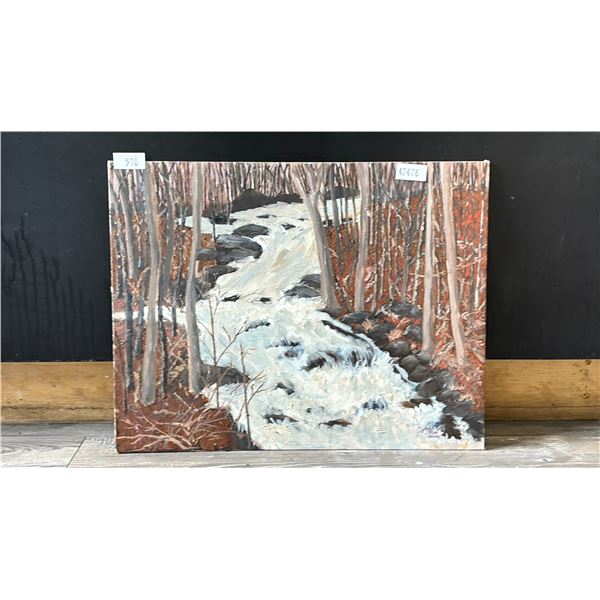 TOM STONE OIL PAINTING *AUTHENTICITY UNVERIFIED*