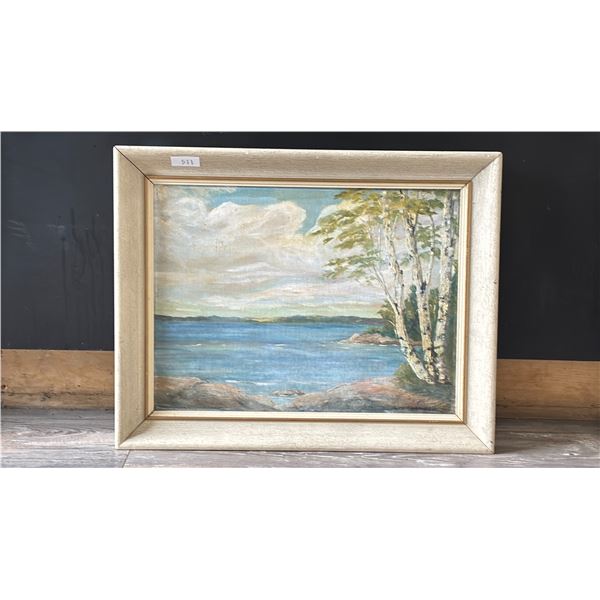 GEORGE THOMPSON FRAMED OIL PAINTING *AUTHENTICITY UNVERIFIED*