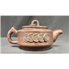 Image 2 : A 'CHAIN OF COINS' PURPLE CLAY TEAPOT