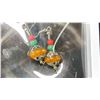 Image 2 : A PAIR OF SINO-TIBETAN BEESWAX EARRINGS