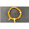 Image 3 : A SINO-TIBETAN BEESWAX AND DZI BEAD BRACELET