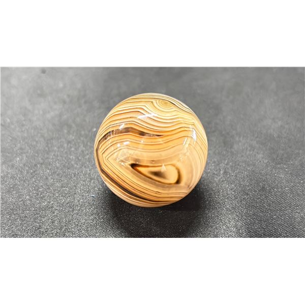 A RUSSET AGATE MASSAGE BALL