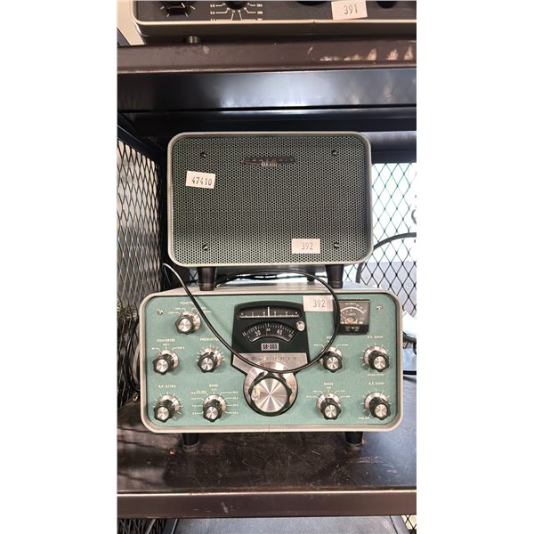 HEATHKIT SB-303 RECEIVER & HEATHKIT SB-600 SPEAKER WITH POWER CORDS