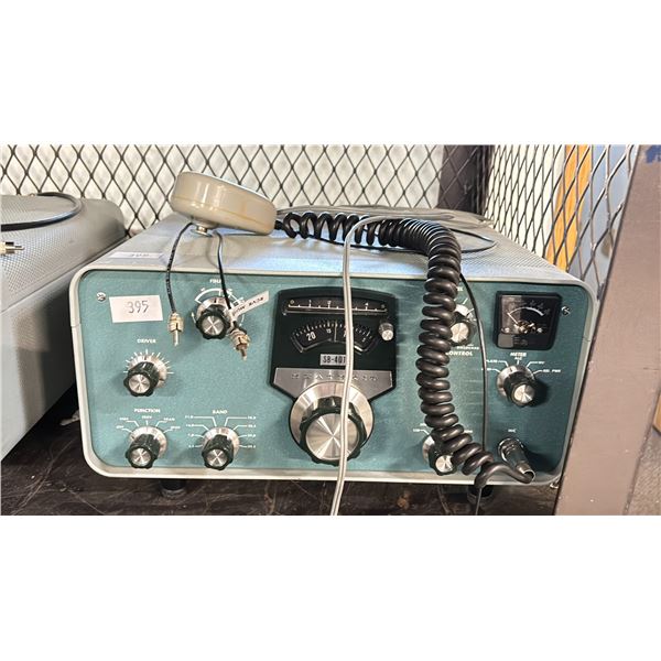 HEATHKIT SB-401 TRANSMITTER WITH POWER CORD & MICROPHONE