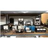 Image 1 : SHELF OF ASSORTED CB RADIO ITEMS: POWER SCANNER, AUTO MULTITESTER, AUDIO GENERATOR, VOLT METER,
