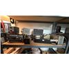 Image 1 : SHELF OF ASSORTED CB RADIO ITEMS: ANTENNA TUNER, POWER SUPPLIES, ATTENUATOR SET & MORE