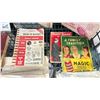 Image 10 : SHELF OF ASSORTED PAMPHLETS, VINTAGE TIN CANS, & MORE