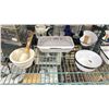 Image 5 : SHELF OF ASSORTED GLASSWARE, MORTAR PESTLE, THE TORSION BALANCE & MORE