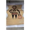 Image 1 : UNFRAMED HAND SIGNED HENRY HUNT LEP (107/600) 1979 "CANNIBAL WOMAN" WITH COA WALL ART TAPESTRY