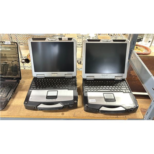 TWO PANASONIC TOUGHBOOKS *HARD DRIVE REMOVED/NO POWER CORDS*