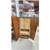 Image 2 : WOODEN N SCALE MODEL TRAIN STORAGE CABINET - APPROX. 22"W X 17"D X 50"H