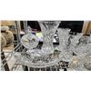 Image 3 : SHELF OF ASSORTED CRYSTAL GLASSWARE & A DECORATIVE SWAROVSKI CRYSTAL TRAIN