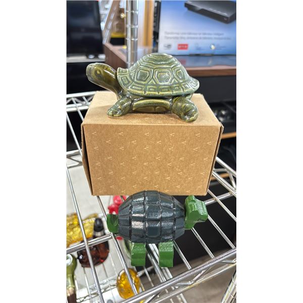 TWO DECORATIVE TURTLES